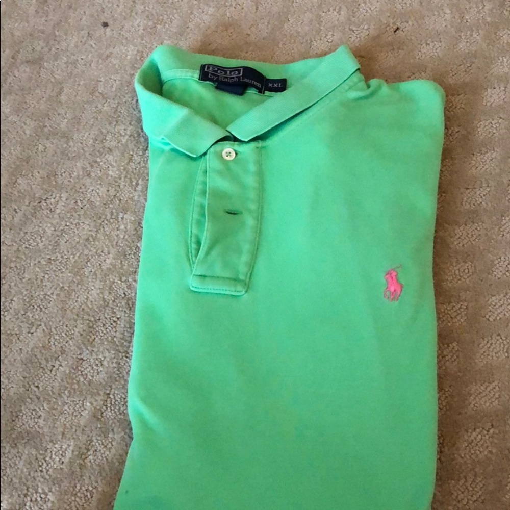 Preppy!! Polo shirt pink horse